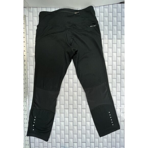 Set of 2 Nike Running Cropped Legging Womens XS Nylon Stretch Black - Picture 14 of 16